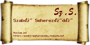 Szabó Seherezádé névjegykártya