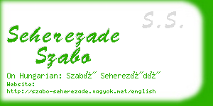 seherezade szabo business card
